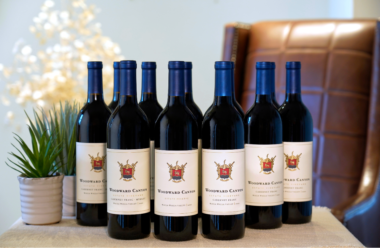 Twelve bottles of Woodward Canyon wine