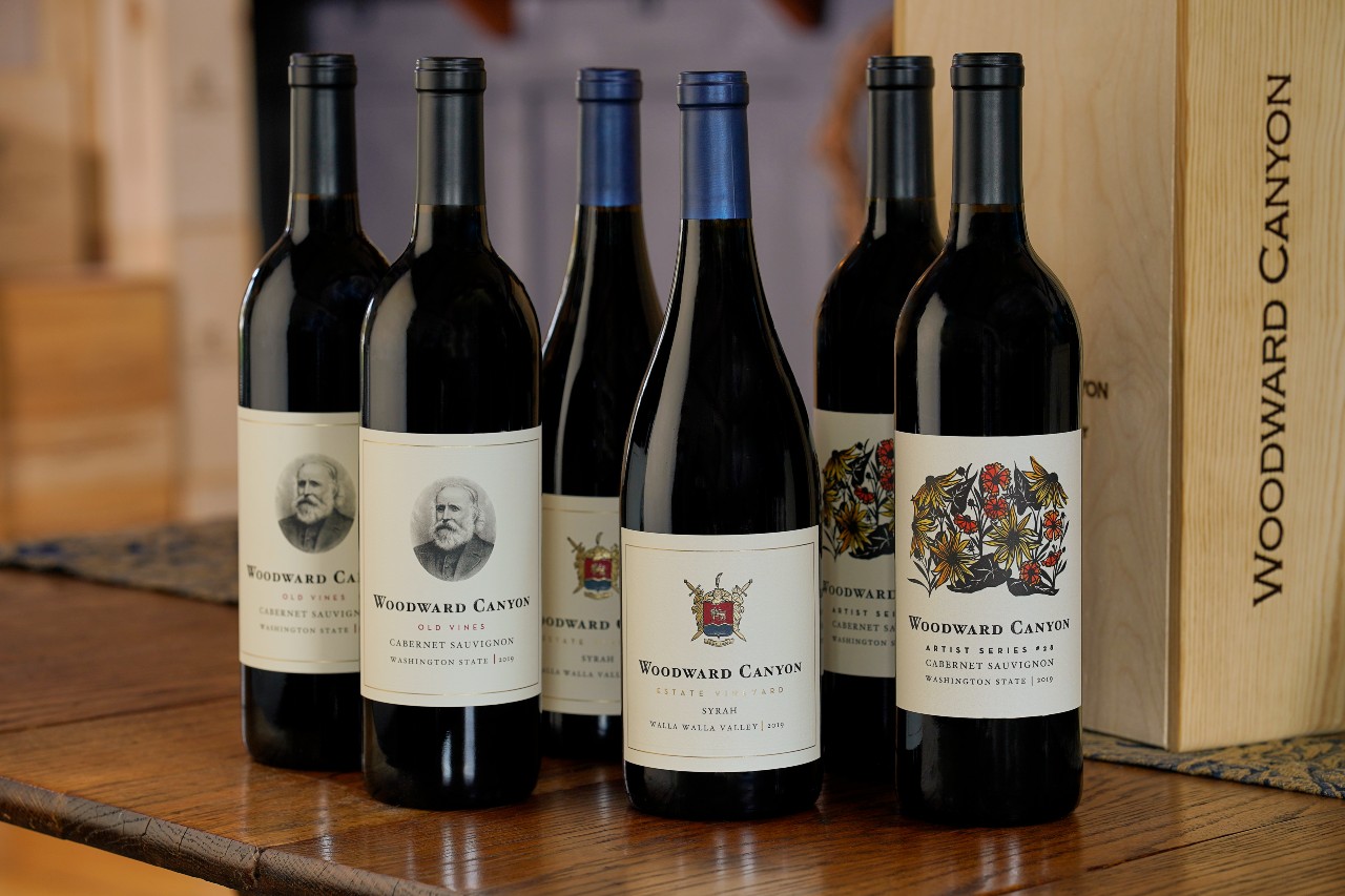 Six bottles of Woodward Canyon wine