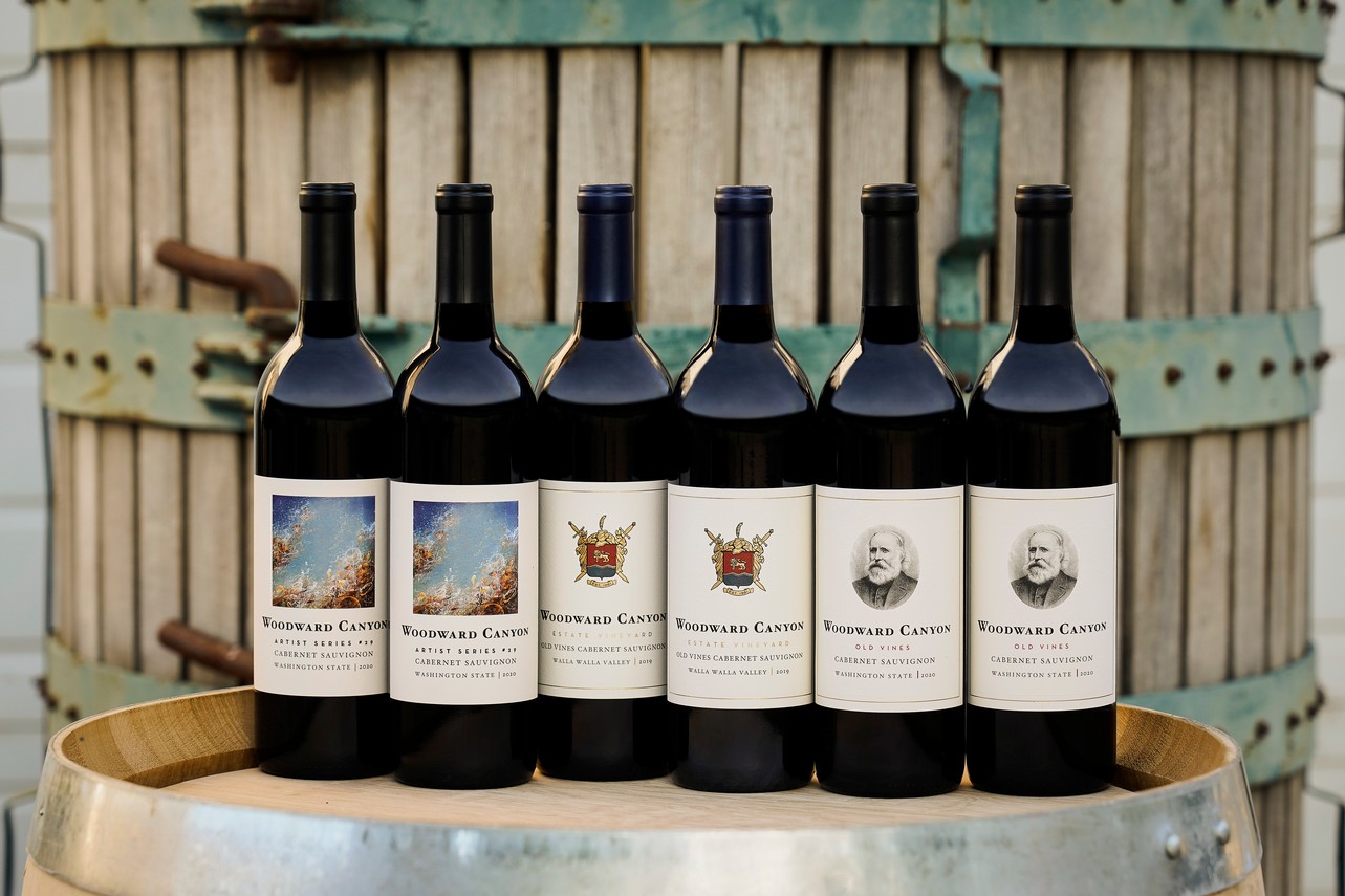 Six bottles of Woodward Canyon wine